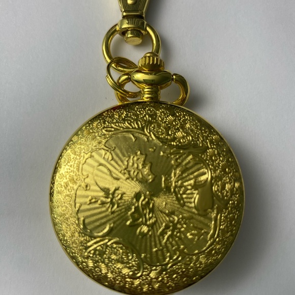 Vintage Joy & Iman Pocket Watch Womens Gold Tone Stainless Steel Green Dial - Picture 4 of 4